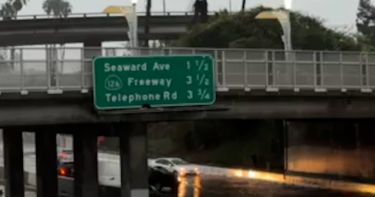 Rainy conditions cause crashes on California freeway