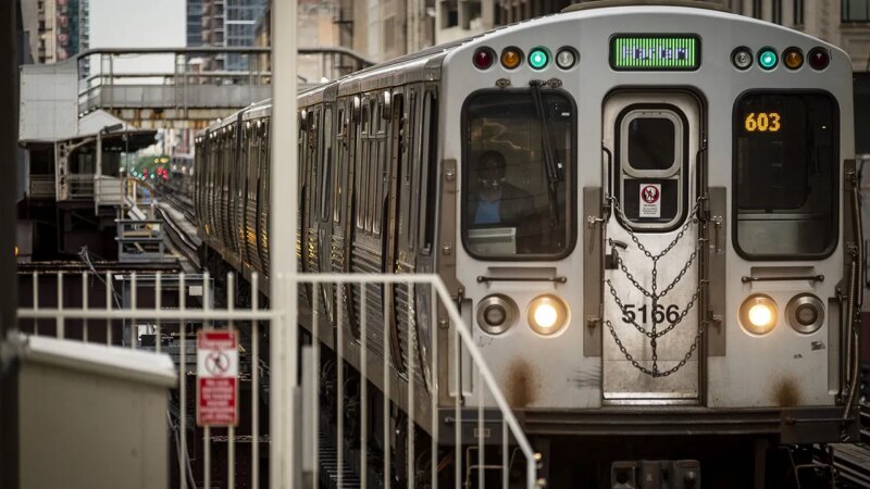Chicago train rider doused with liquid, set on fire