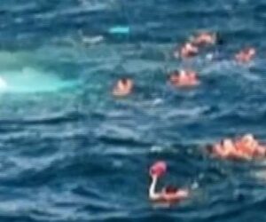 Dozens of vacationers rescued after catamaran sinks