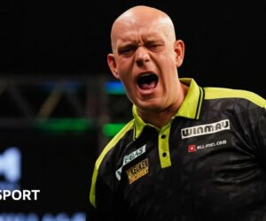 Grand Slam of Darts: Michael van Gerwen survives Beau Greaves scare as Luke Littler wins