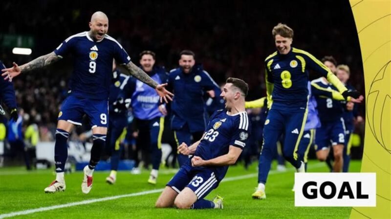 McLean nets from halfway in stoppage time to seal Scotland's World Cup spot
