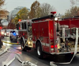 Cops receive medical treatment after US Capitol trolley system tunnel fire