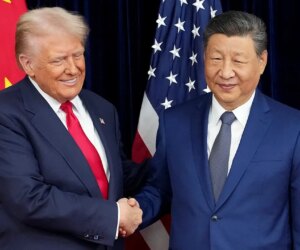 President Donald Trump speaks with China’s Xi Jinping