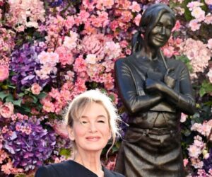 Renée Zellweger unveils Bridget Jones statue in London