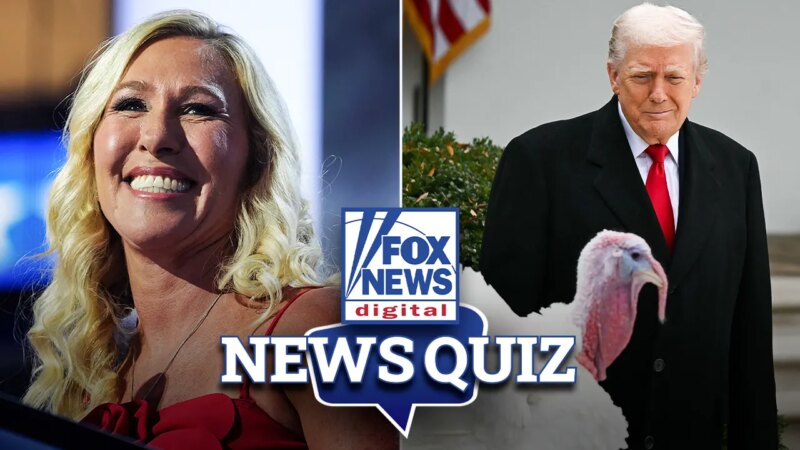 Rep. Greene’s post-retirement plan, Trump’s turkey pardon featured in News Quiz
