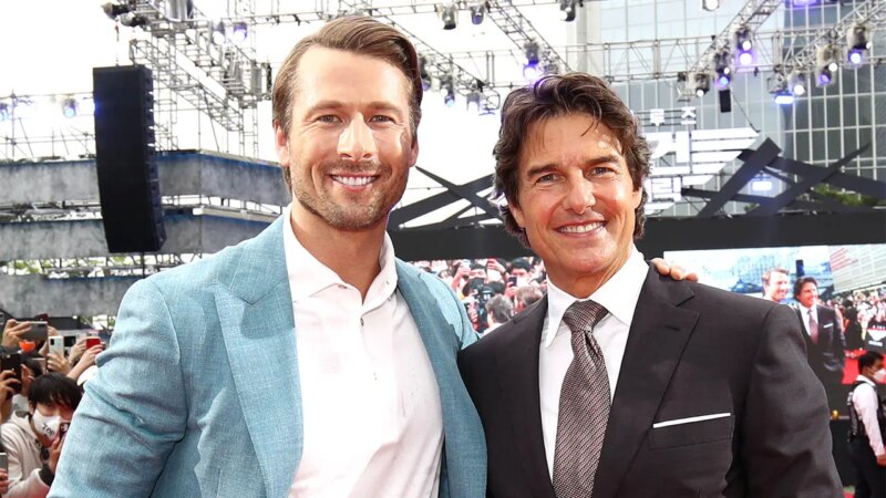 Glen Powell reveals Tom Cruise’s stunt survival tips for ‘The Running Man’
