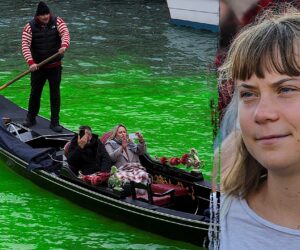 Greta Thunberg banned from Venice after green dye Grand Canal protest