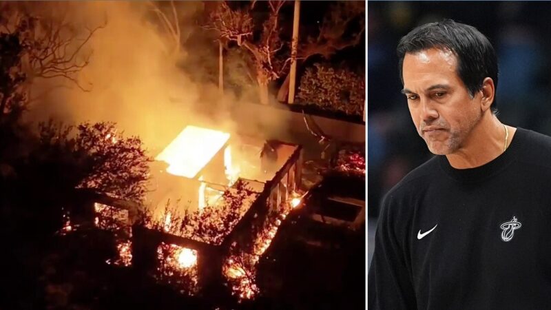 Heat coach’s home engulfed in flames in Florida