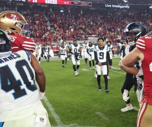 49ers’ Jauan Jennings, Panthers’ Tre’von Moehrig get into fight after game