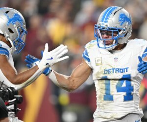 Lions’ Amon-Ra St Brown talks Trump dance