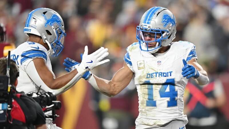 Lions’ Amon-Ra St Brown talks Trump dance