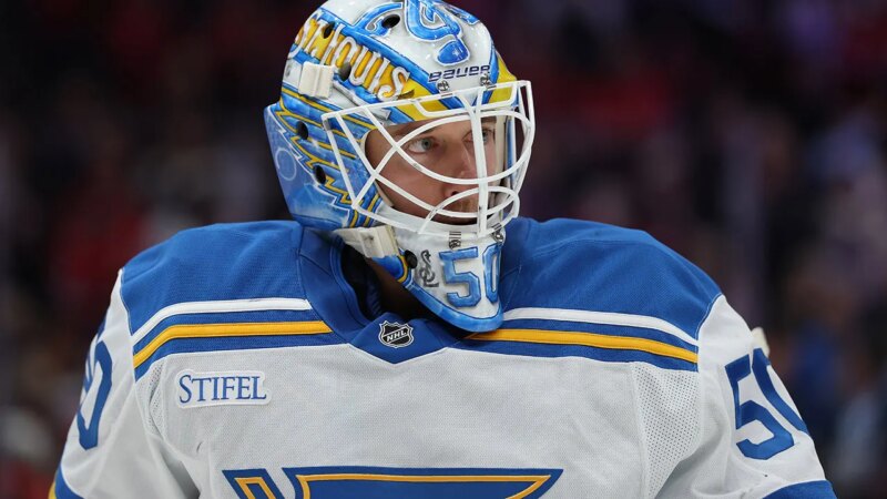Blues’ Jordan Binnington tries to pocket Alex Ovechkin’s milestone goal