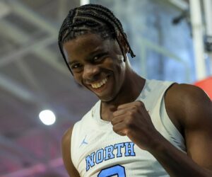 NCAA basketball: UNC’s Caleb Wilson dunks over Michigan State player