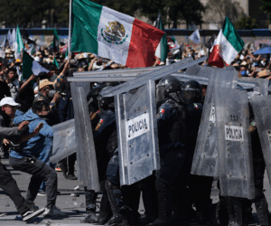 Mexico City protesters attack police in violent anti-government march