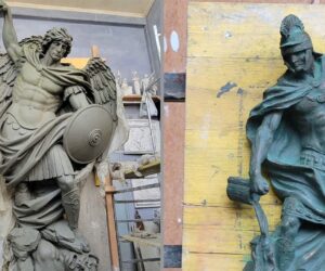 Lawsuit challenges Catholic statues at Quincy public safety building