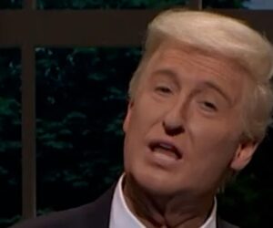 Trump stands over man who fainted in ‘SNL’ skit
