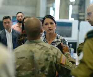 Tulsi Gabbard visits US-operated Civil-Military Coordination Center in Israel