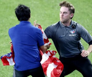 MLB news: Fan runs onto field with American flag during Dodgers-Blue Jays Game 6